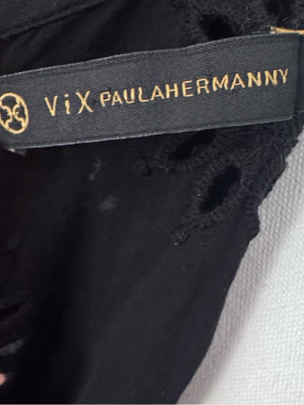 Vix Paula Hermanny Black Romance Broderie Anglaise Eyelet Voile Midi Dress - Picture 2 of 8
